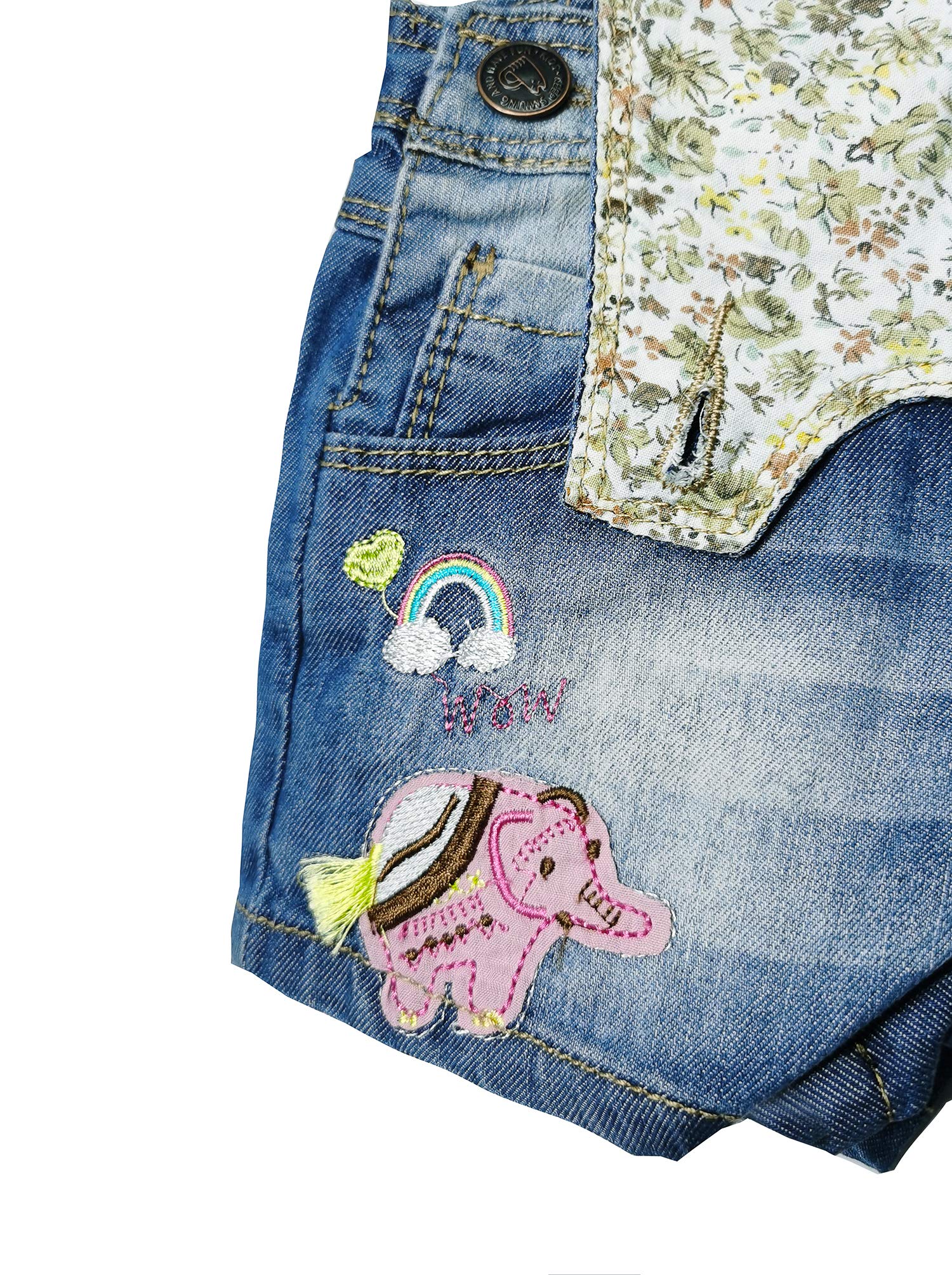 KIDSCOOL SPACE Baby & Toddler Summer Shorts - Adjustable Denim Shortall Overalls for Girls & Boys | Playtime & Outdoor Adventures