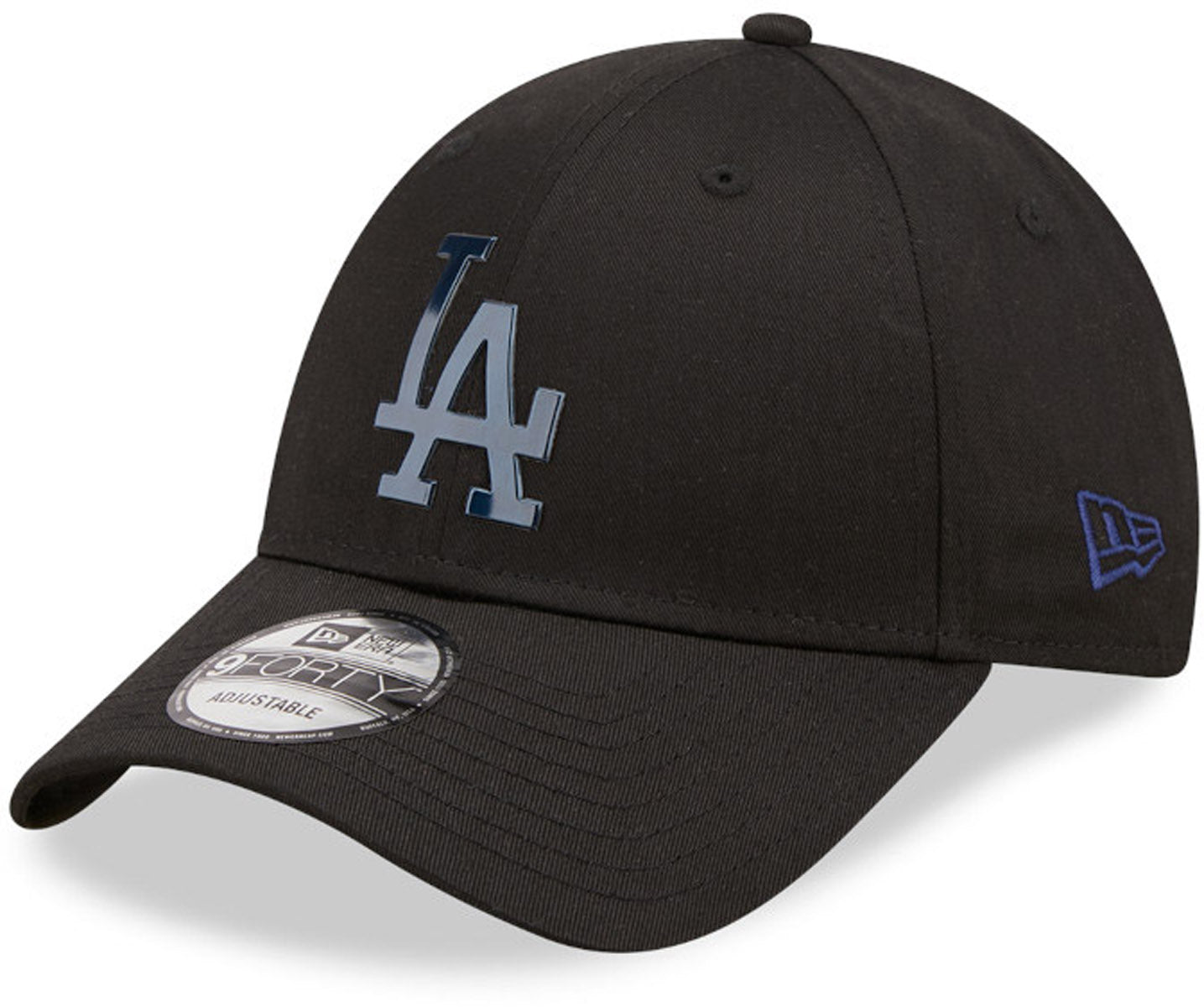 Los Angeles Dodgers New Era 9Forty Foil Logo Adjustable Black Baseball Cap for Men & Women - Perfect for Baseball Games, Sports Fans, and Casual Wear