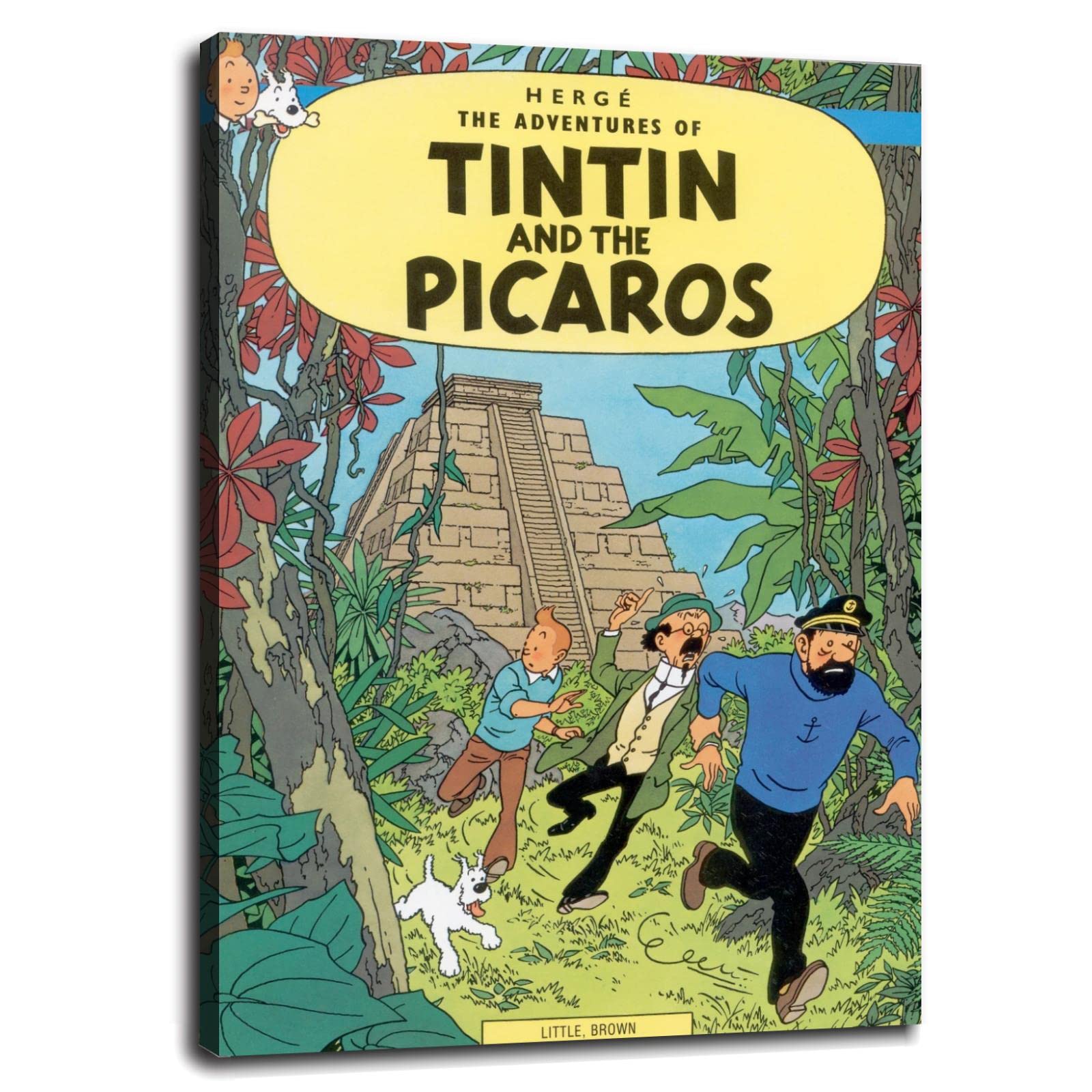 Tintin Poster - High Quality Canvas Wall Art Print for Home, Office & Cinema Decor - Framed 32x24 Inches - Perfect for Living Room, Bedroom & Movie Theater Display