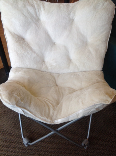Butterfly Silver Metal & White Chair - Elegant Modern Dining Chair for Home, Office, Restaurant & Outdoor Use