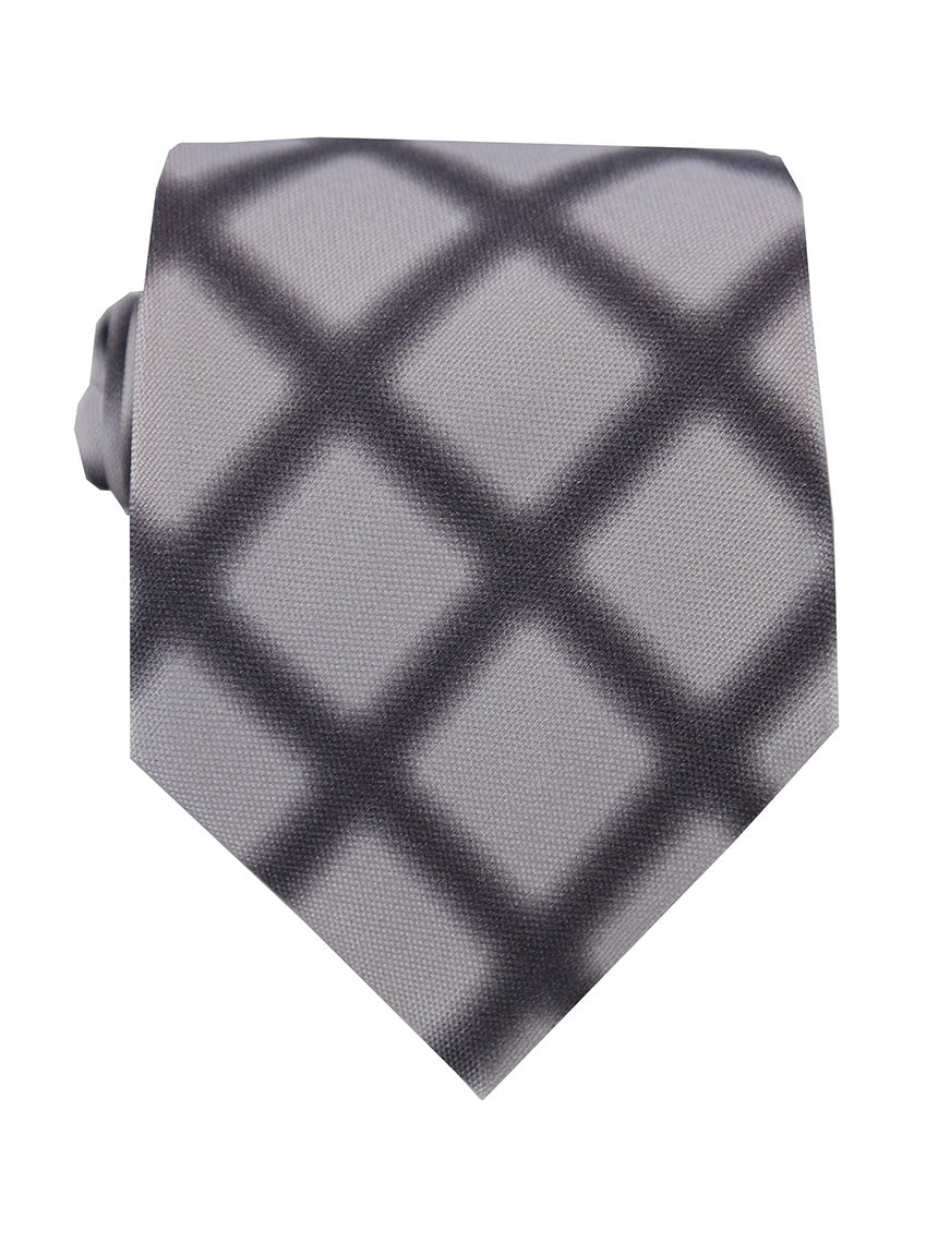 DÉCLIC Concrete Check Tie - Black | Stylish Men's Necktie for Business, Office & Formal Events