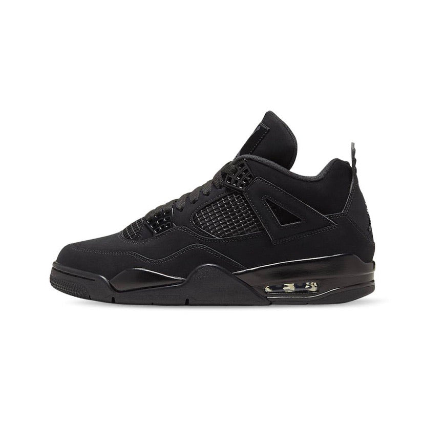 Air Jordan 4 Retro Black Cat 2020 Men's Basketball Shoes - Black/Light Graphite Colorway for Sneaker Collectors & Streetwear Fashion