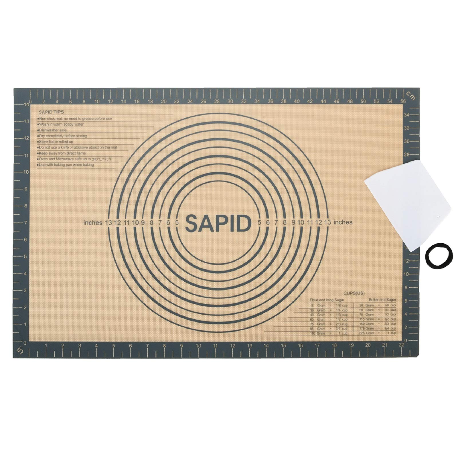 **Non-Slip Silicone Pastry Mat with Measurements - 16