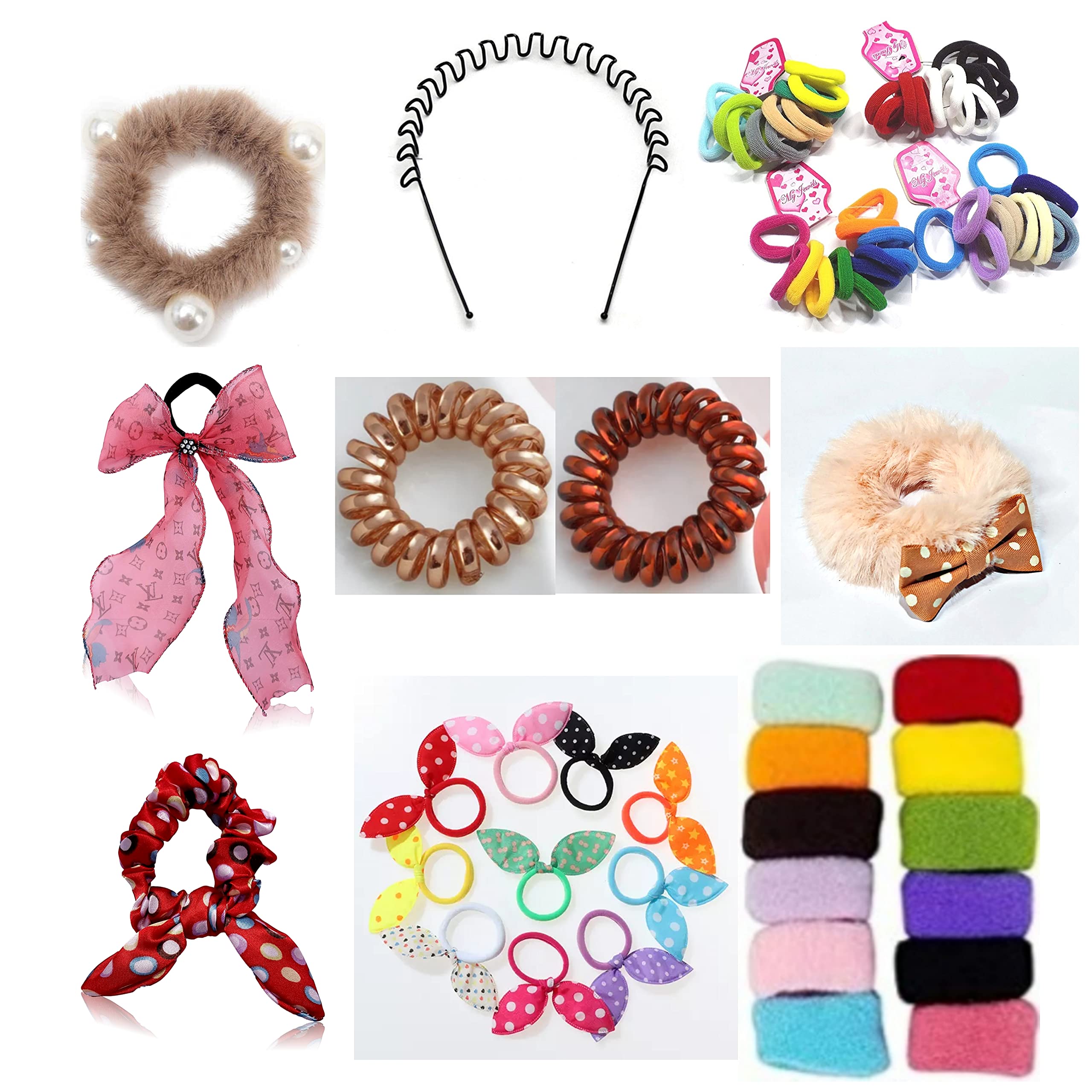 GARG 80 Pack Maha Combo Hairbands for Women & Girls - Soft Stretch Hair Accessories for School, Work, Sports & Everyday Use
