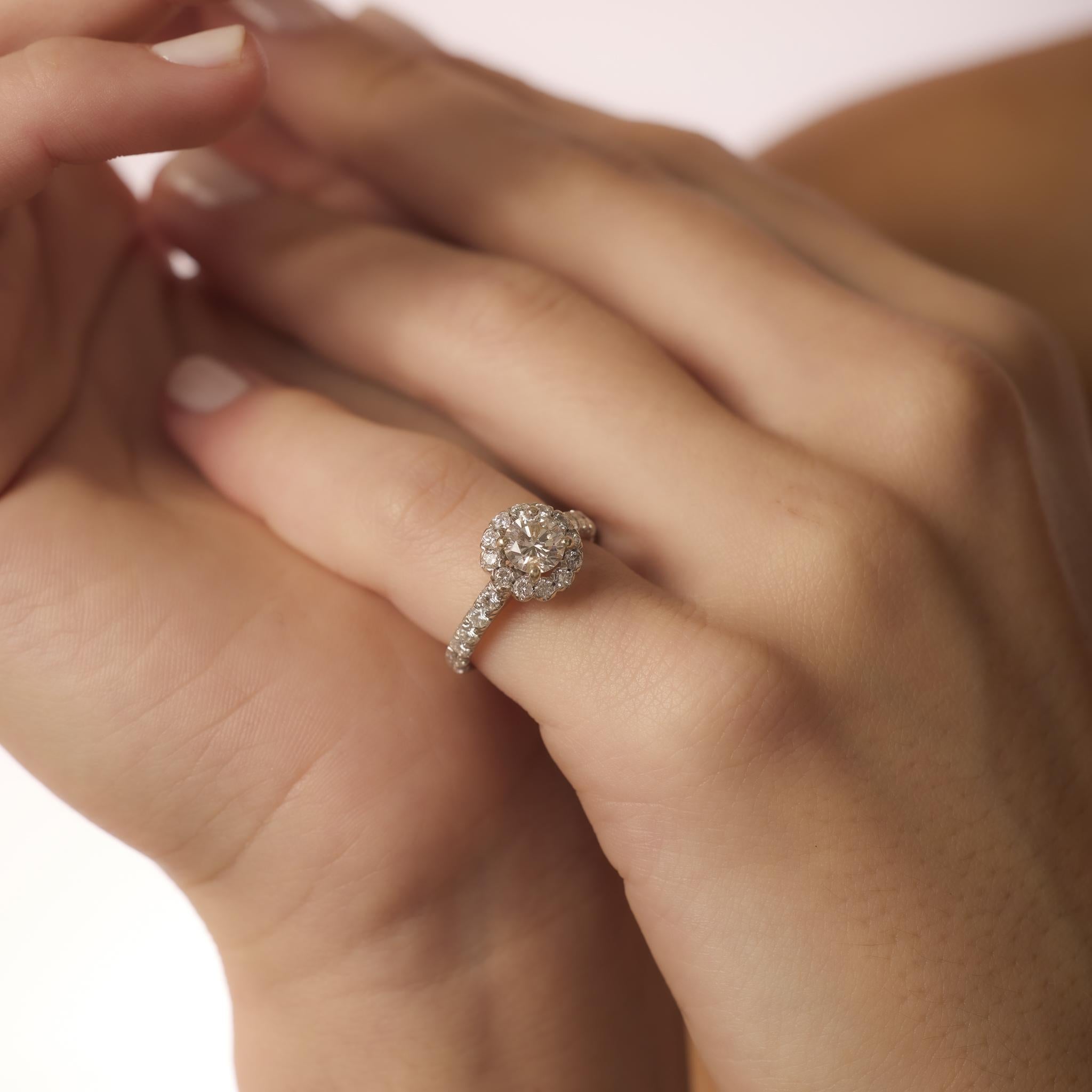 Vintage Diamond 14K White Gold Engagement Ring by Gabriel & Co. – Perfect for Proposals, Anniversaries & Romantic Occasions