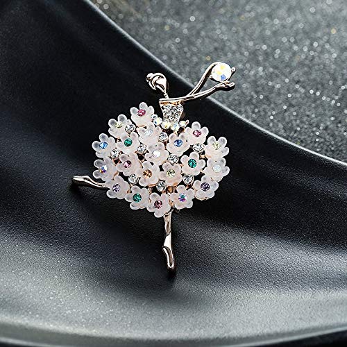 Resin Trendy Ballet Dancer Brooch - Elegant Alloy Women's Brooch Pin for Banquet, Wedding, Party & Formal Occasions