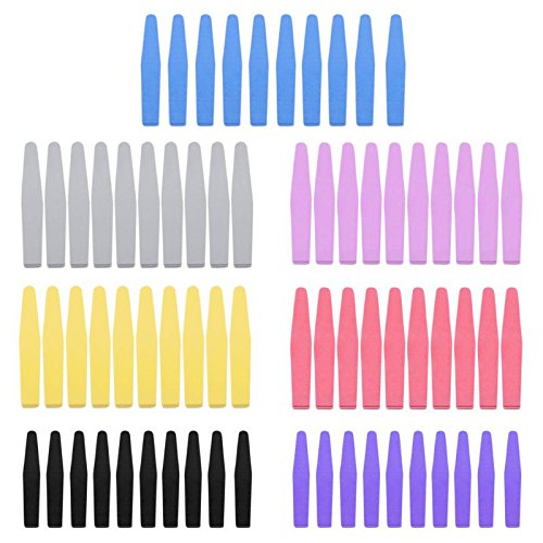 10-Pack EVA Washable Nail Buffing & Polishing Sponge Files - 7 Colors for Salon & Home Manicure | Gentle Sanding, Smoothing & Shining | Perfect for DIY Nails, Gel Polish Prep & Professional Use