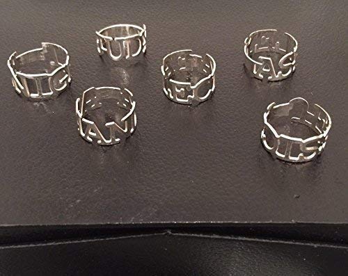 Personalized Sterling Silver Name Cut Ring - Custom Initial Ring for Women & Men - Perfect for Engagements, Anniversaries & Gifts