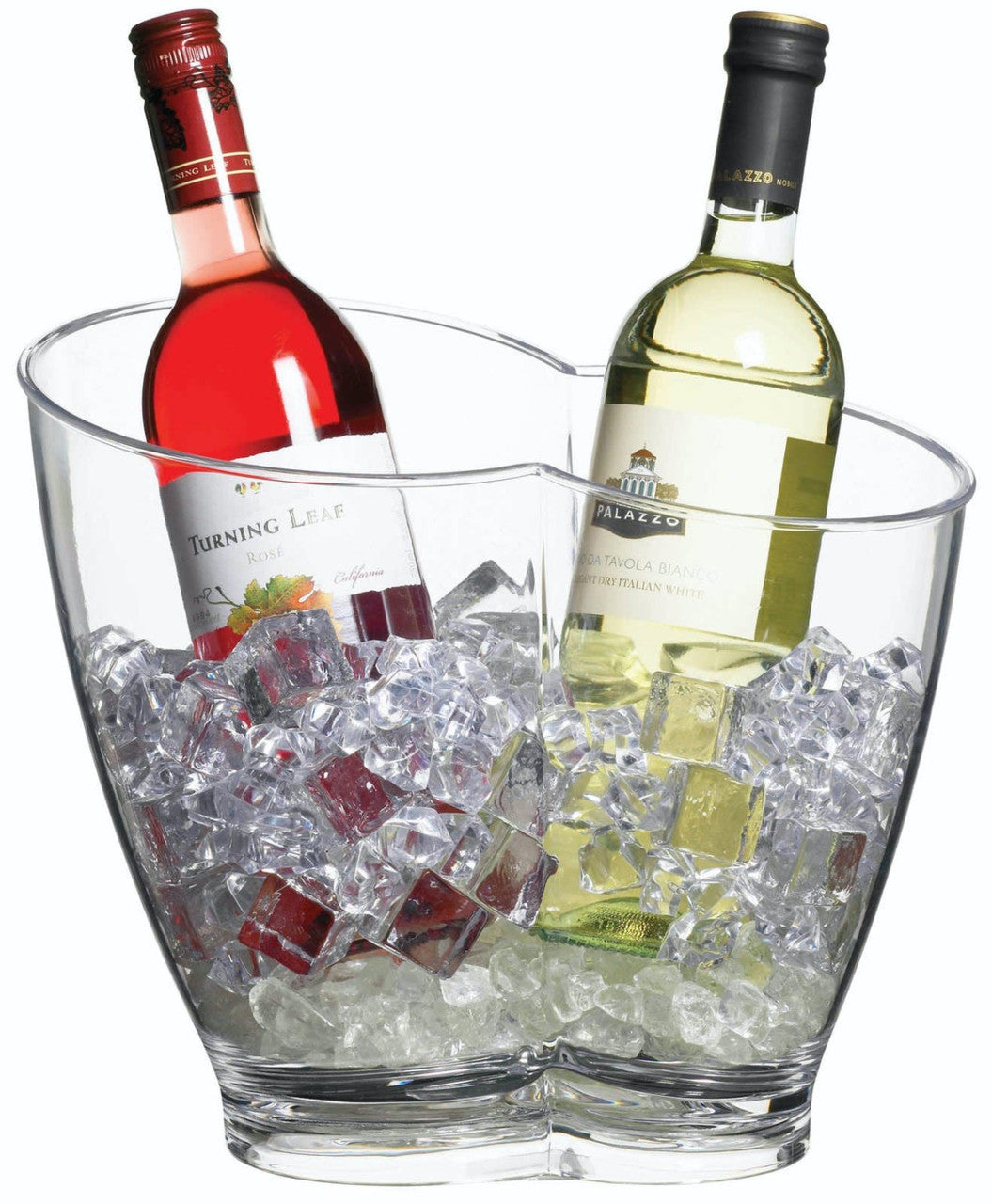 BarCraft Clear Acrylic Double Sided Drink Cooler Bucket - Perfect for Parties, BBQs, and Outdoor Events
