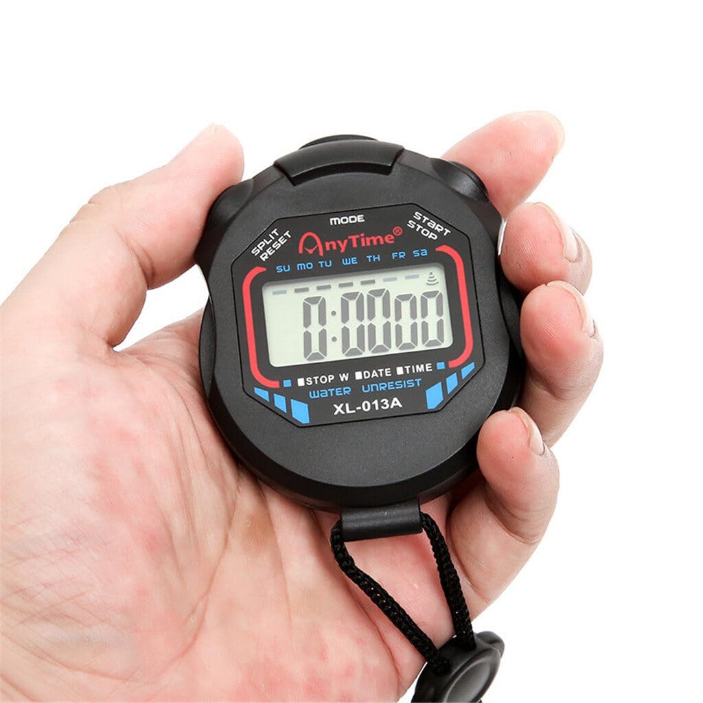 Professional Digital Sports Stopwatch with Large LCD Display - Waterproof Running Timer for Soccer, Basketball, Swimming & Track - Durable Training Equipment for Coaches & Athletes (Perfect for Outdoor Sports, Gym Workouts & Fitness Training)