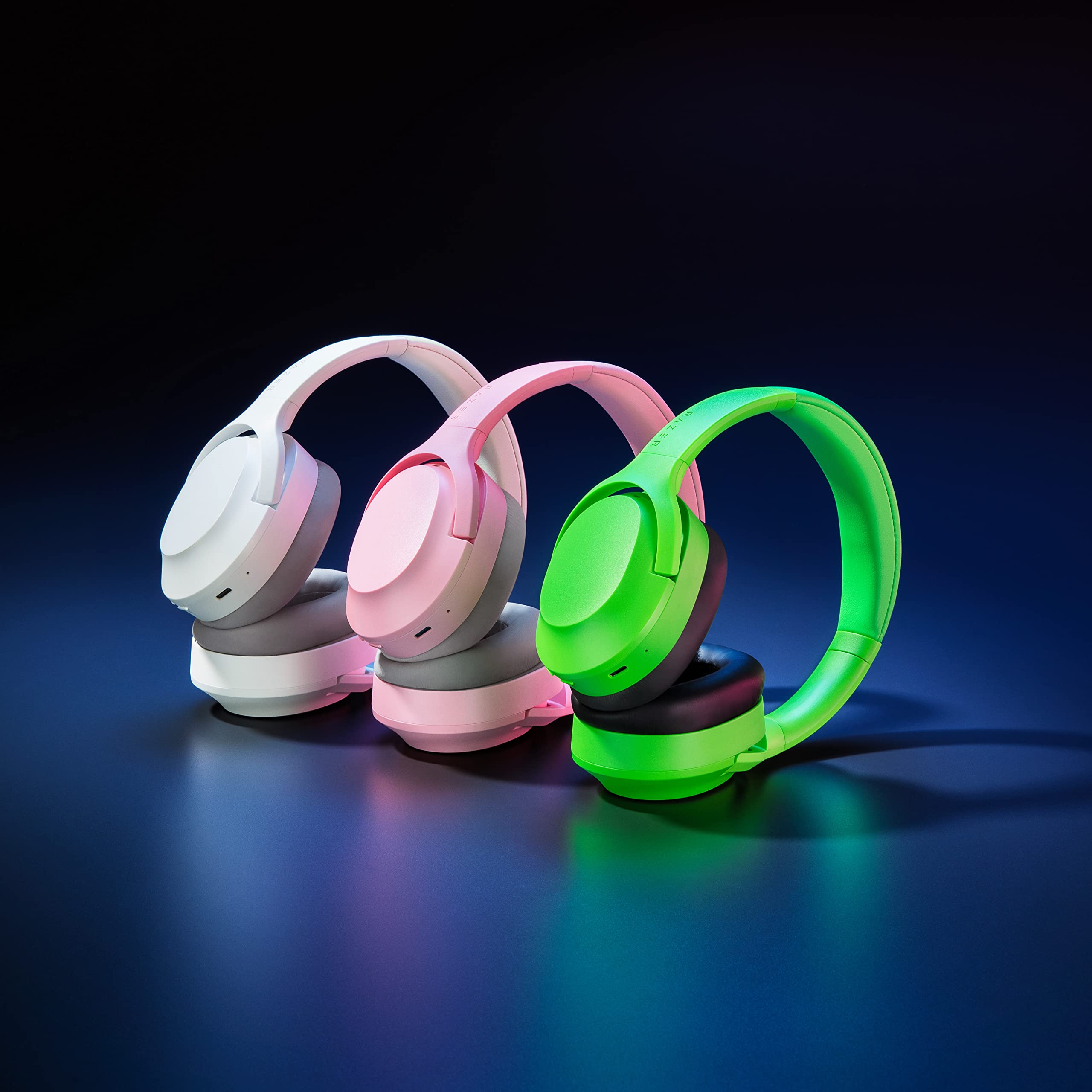 Razer Opus X Wireless Bluetooth Headphones with Active Noise Cancellation (ANC) - Low Latency 60ms Gaming & Music - 40mm Custom-Tuned Drivers - Built-in Mic - Mercury White - Perfect for Travel, Work & Gaming