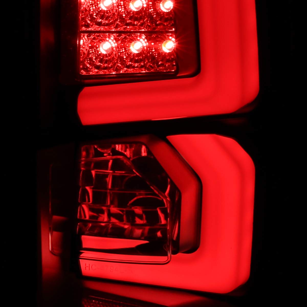GMC Sierra LED Tail Lights - Compatible with 2008-2013 Sierra 1500 & 2007-2014 Sierra 2500HD/3500HD - White Streak Tube, Black Housing & Smoked Lens - Upgrade for Enhanced Visibility & Style
