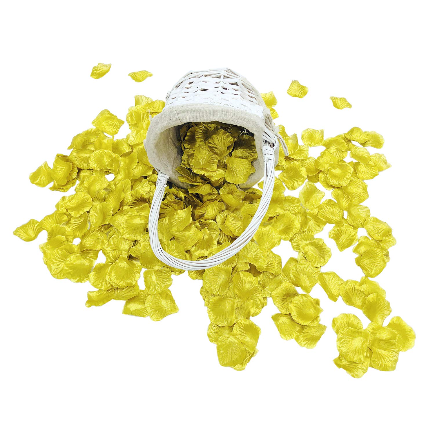 1200 PCS Premium Silk Rose Petals - Realistic Artificial Flower Petals for Wedding Decor, Bridal Shower, Party & Event Decorations (Gold) - Perfect for Aisle Scattering, Table Centerpieces & Romantic Backdrops