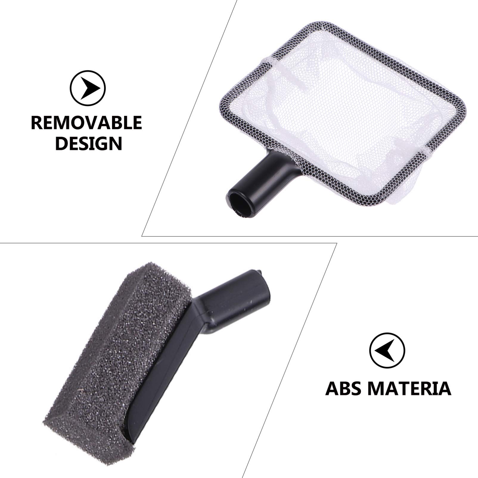 Balacoo Aquarium Cleaning Kit - 1 Set Glass Scraper, Fish Tank Brush, Cleaning Pad & Net - Professional Deep Cleaning Tools for Freshwater & Saltwater Tanks - Perfect for Algae Removal, Glass Scrubbing & Tank Maintenance