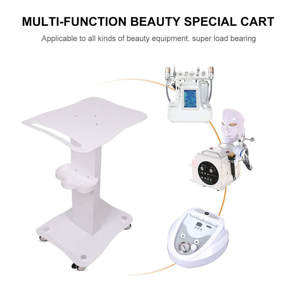 LUVODI 2-Tier Beauty Salon Trolley Cart with Lockable Wheels - 65KG Capacity Rolling Spa Equipment Organizer for Hairdressing, Medical Instruments & Salon Storage | Perfect for Salon, Spa, Clinic & Home Beauty Station Organization