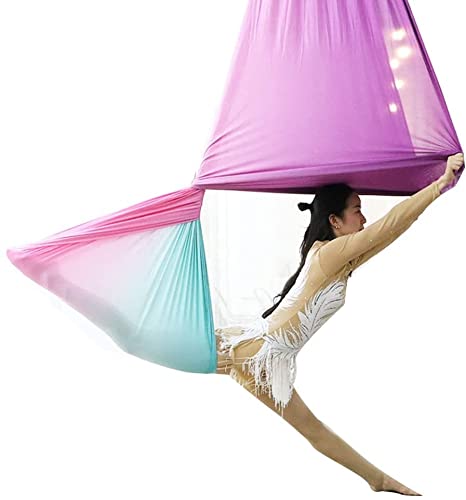 LJYT Colorful Yoga Hammock for Anti-Gravity Yoga & Pilates - Stretching Swing for Flexibility, Body Sculpting & Fitness Training - Perfect for Home Gym, Outdoor Workouts & Relaxation Therapy