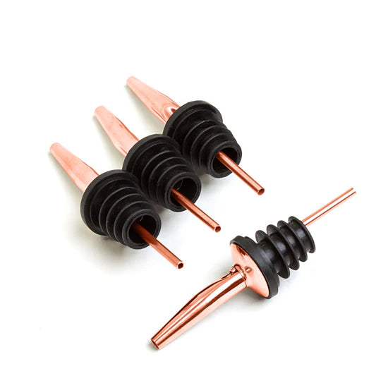 Premium Copper Speed Pourers for Bartenders - Cocktail Kingdom 4-Pack Set - Perfect for Home Bars, Mixology & Professional Bartending