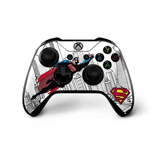 Officially Licensed Warner Bros Flying Superman Skin Decal for Xbox One X Controller - Custom Gaming Protection & Style - Perfect for Gaming Enthusiasts & Collectors