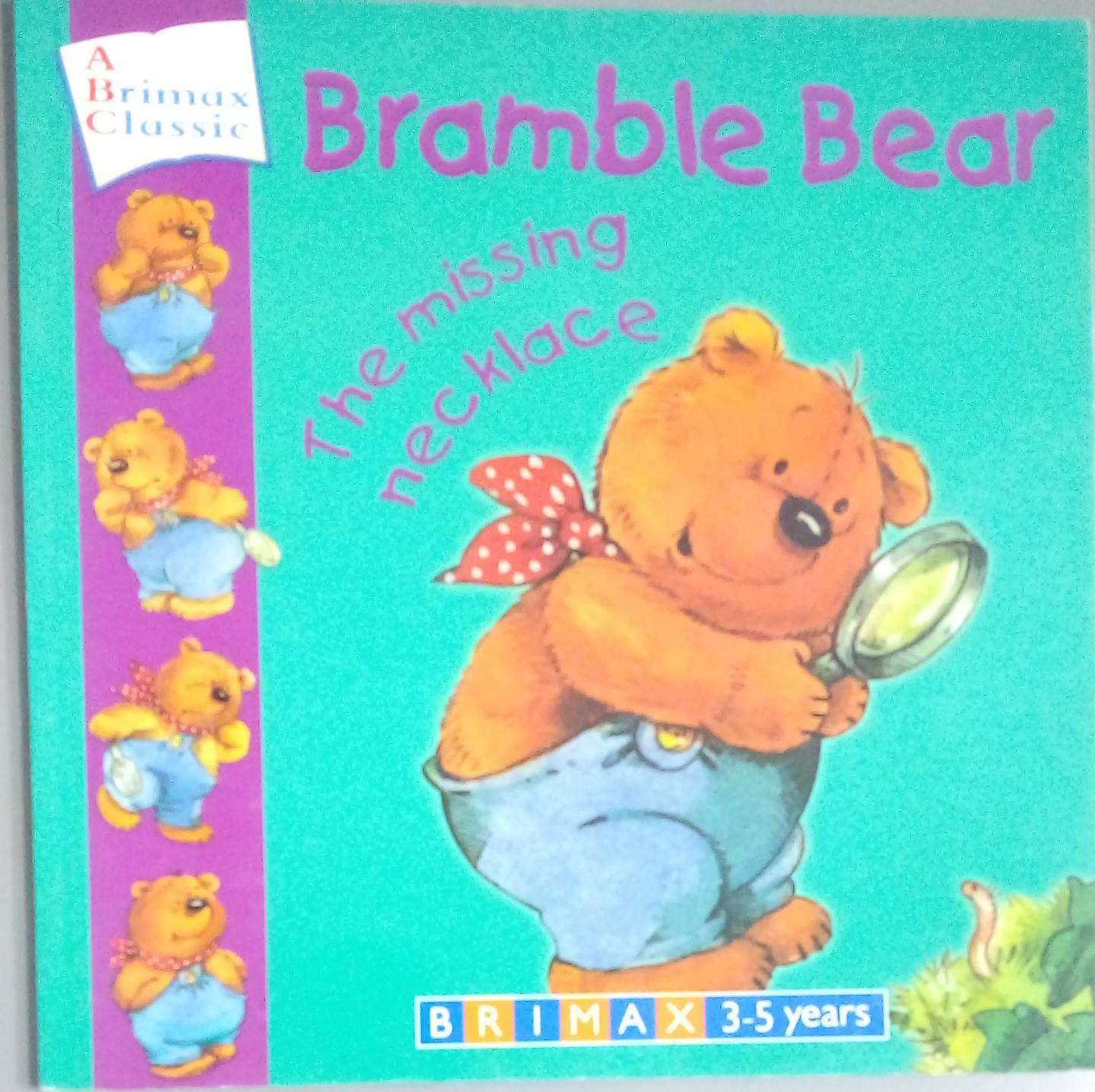 Brimax Classic Bramble Bear Plush Toy with Missing Necklace - Cute Stuffed Animal for Kids, Gift for Children, Nursery Decor, Storytime Companion