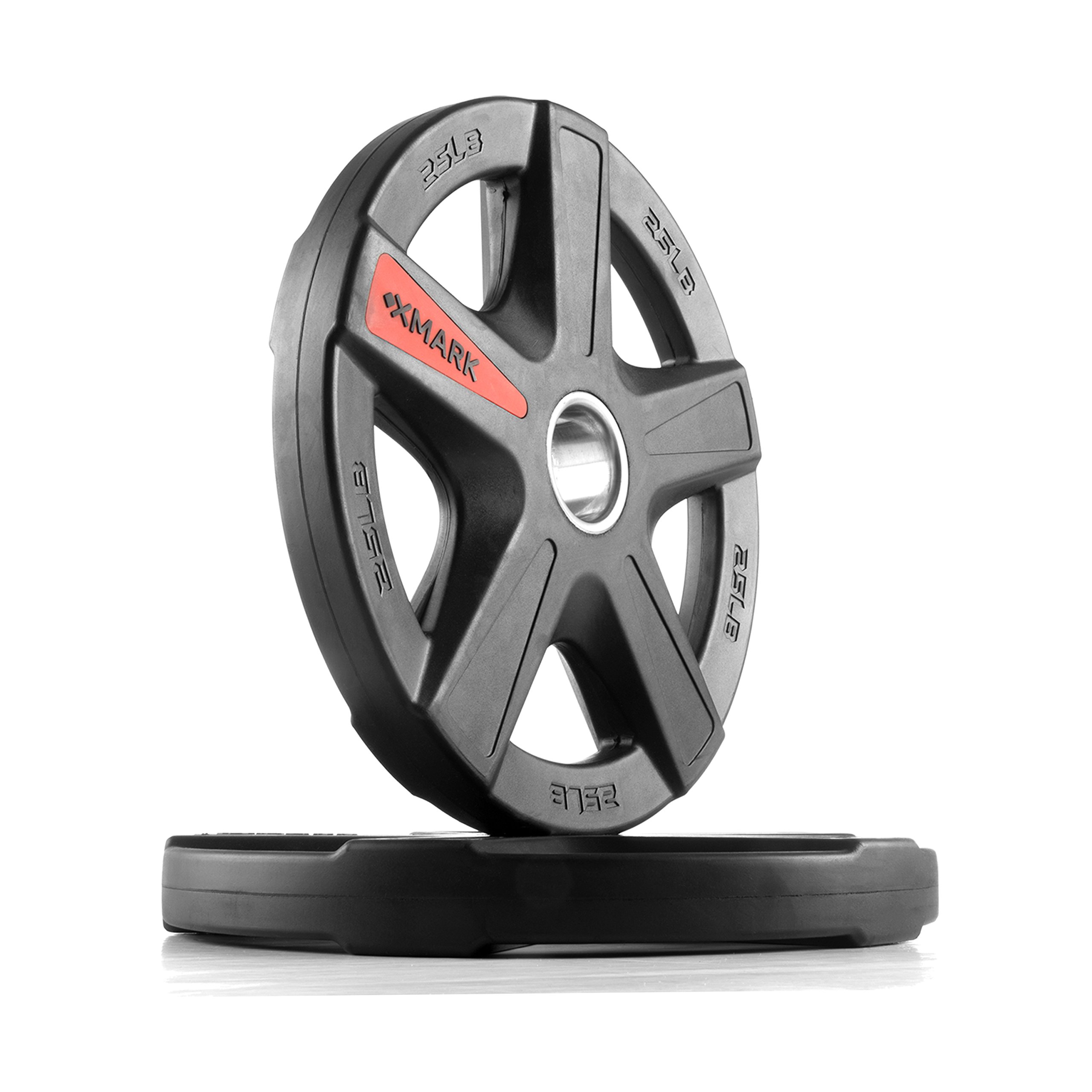 XMARK TEXAS STAR Olympic Weight Plates Set - 300lb Home Gym Equipment for Barbells, Strength Training & Weightlifting | Perfect for CrossFit, Powerlifting & Home Workouts