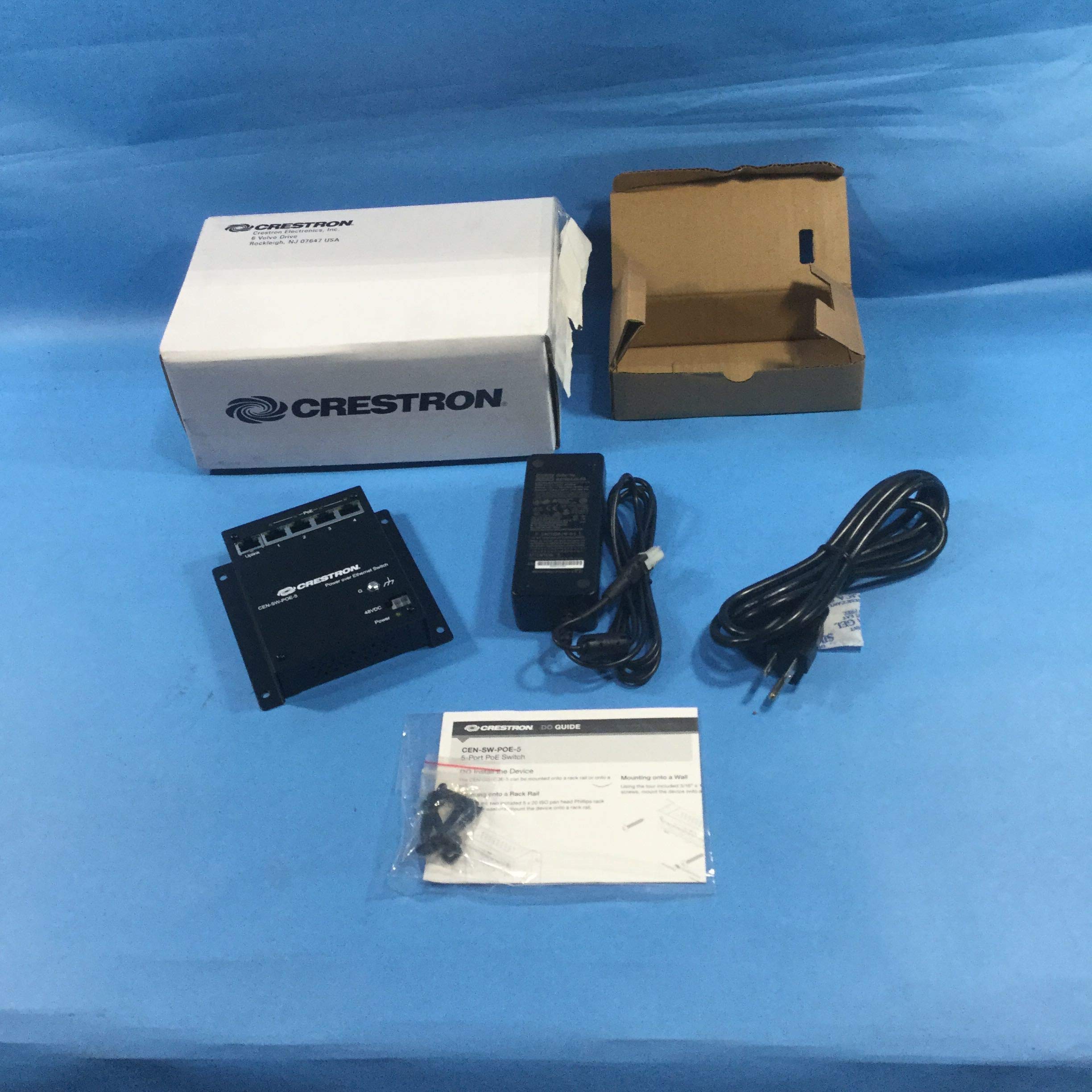 Crestron CEN-SW-POE-5 5-Port Gigabit PoE+ Ethernet Network Switch - Power Over Ethernet for Smart Home, Office & AV Systems