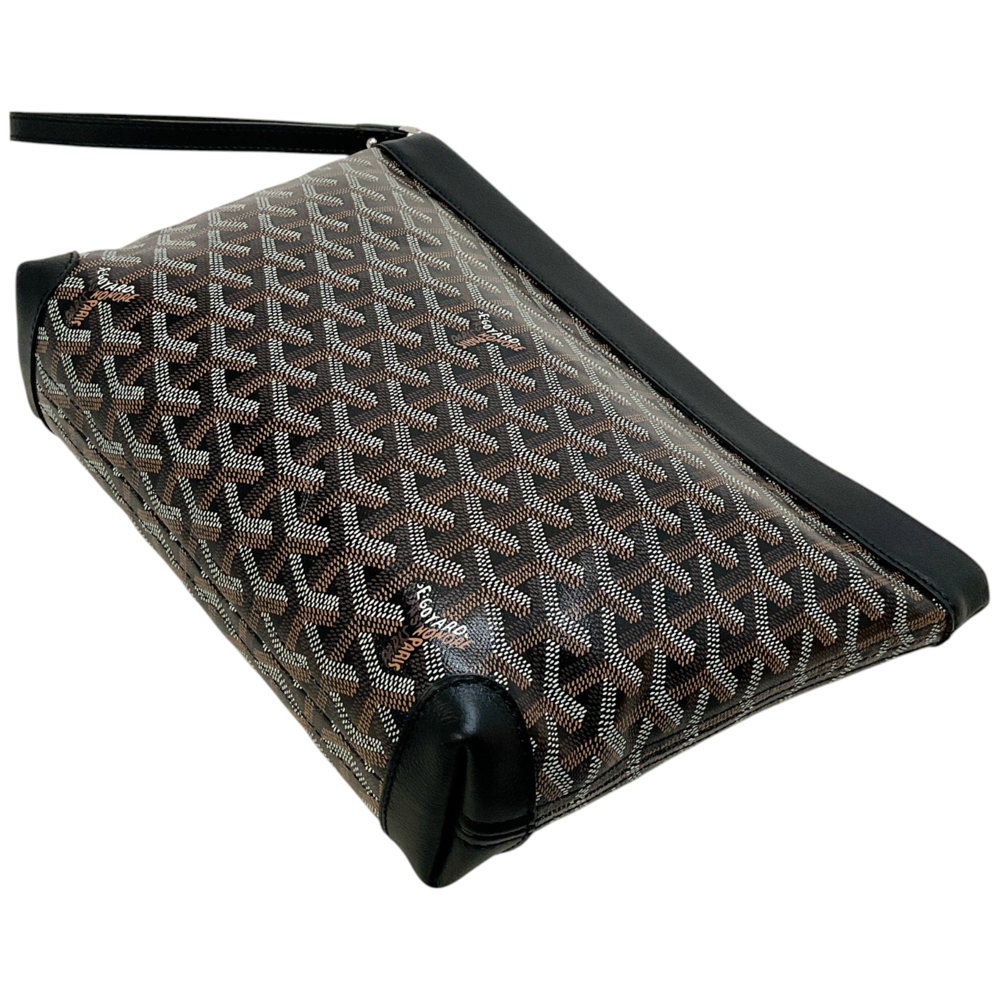 Goyard Black Goyardine Conti Zip Pouch - Luxury Leather Wallet for Women & Men - Perfect for Travel, Business & Everyday Use