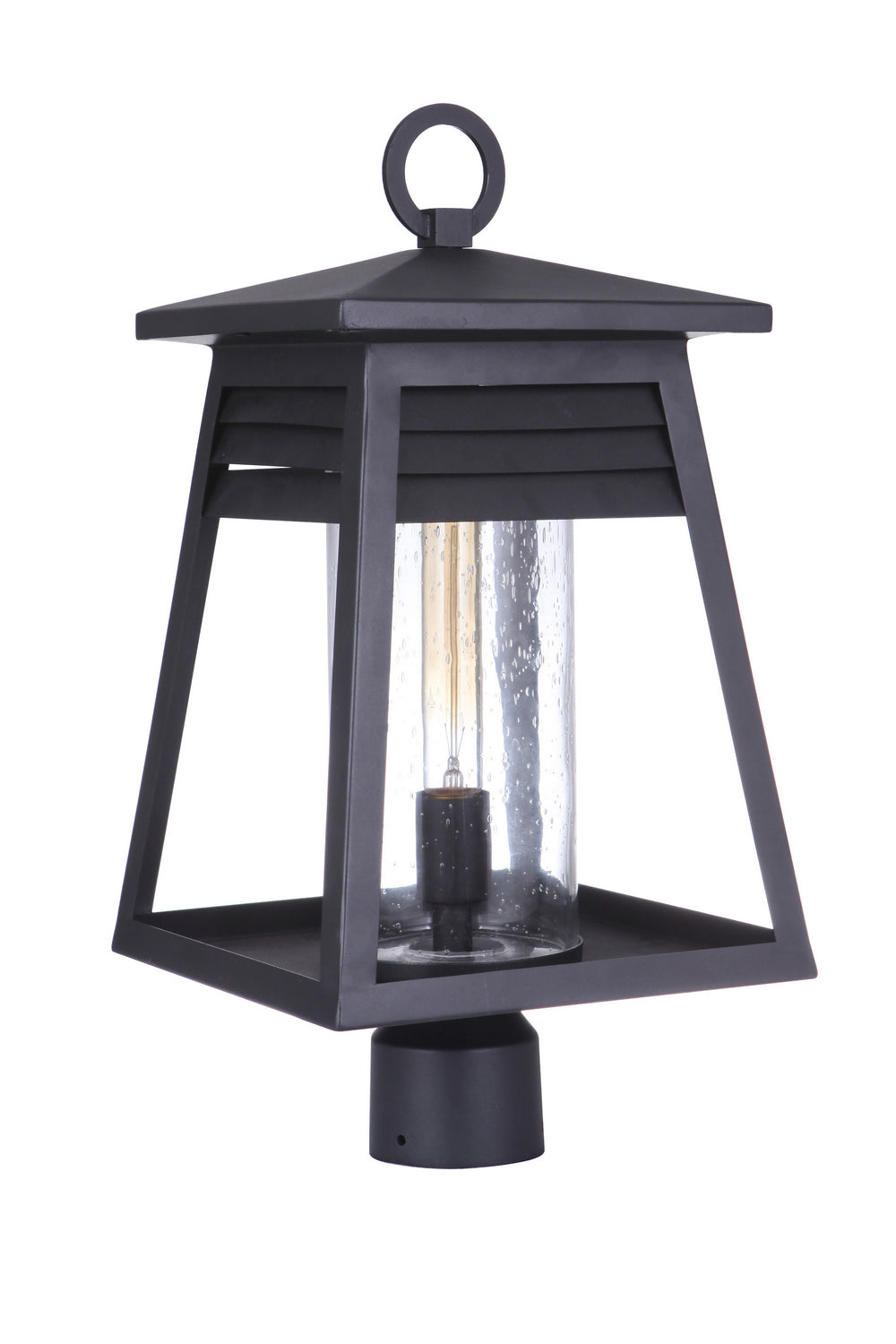 Becca One Light Outdoor Post Mount - Textured Black Finish - Durable & Weatherproof for Patio, Garden, and Driveway Lighting