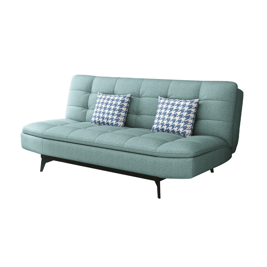 Lisette Leathaire Convertible Sofa Bed - Green Velvet Upholstery, Modern Sleeper Sofa for Small Spaces | Perfect for Guest Rooms, Apartments & Home Offices