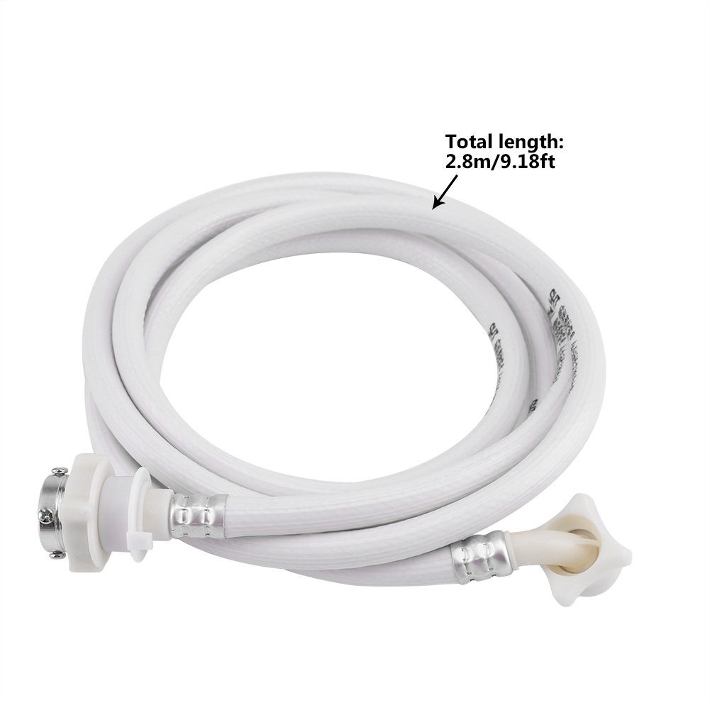 Washing Machine Water Inlet Hose - White Long Length Washer Pipe Connector for Laundry Appliances | Perfect for Front Load & Top Load Washing Machines