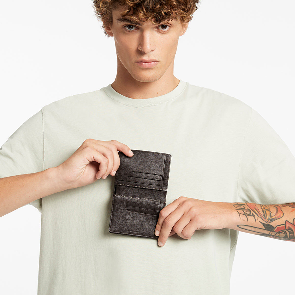 Nathaniel Genuine Leather Wallet for Men - Chocolate Brown RFID Blocking Bifold Wallet - Perfect for Everyday Use, Travel, and Business