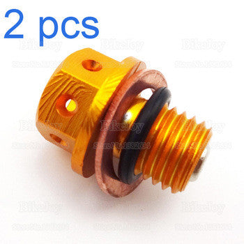 Super Pocket Bike Magnetic Oil Drain Plug Bolt - 1pc - High Performance Engine Protection for Mini Bikes, Dirt Bikes & ATVs - Prevents Metal Shavings & Extends Engine Life