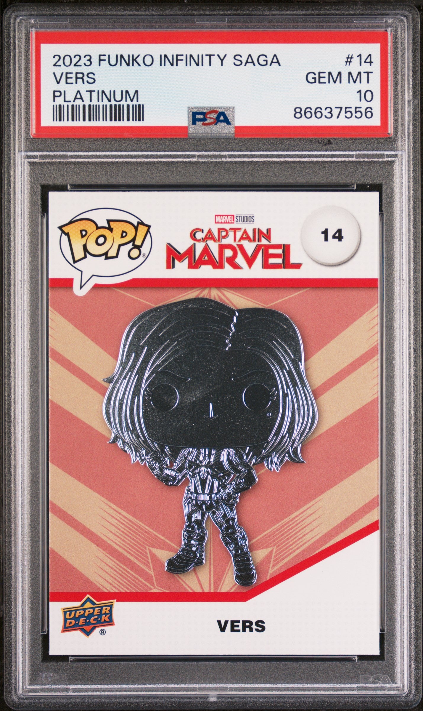 2023 Upper Deck Funko Pop Marvel Platinum #14 PSA 10 Graded Collectible - Perfect for Marvel Fans, Display Cases & Investment Collections