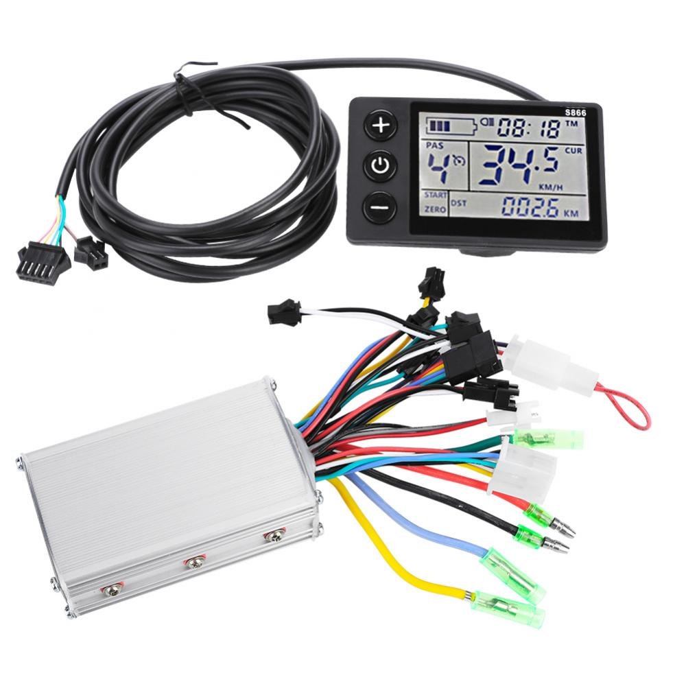 48V 24V Waterproof Brushless Motor Speed Controller Kit with LCD Display for Electric Bicycle & Scooter - Perfect for E-Bike Upgrades and DIY Electric Vehicle Projects