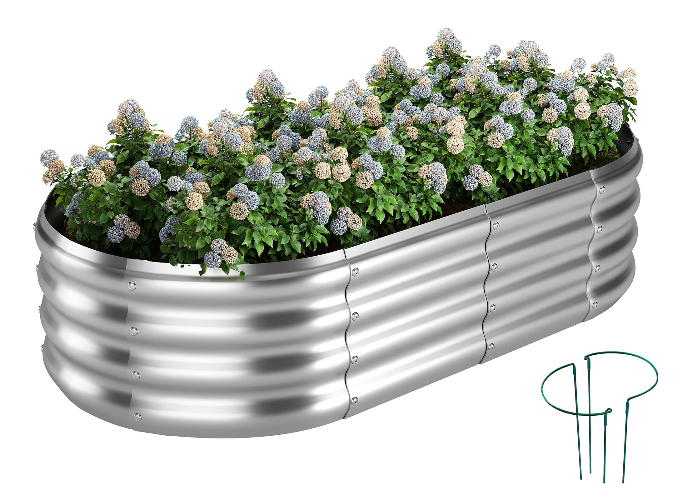 4x2x1ft Galvanized Raised Garden Bed for Vegetables, Flowers & Plants - Durable Outdoor Gardening Planter Box for Backyard, Patio & Urban Farming | Perfect for Small Spaces, Organic Gardening & Homegrown Produce