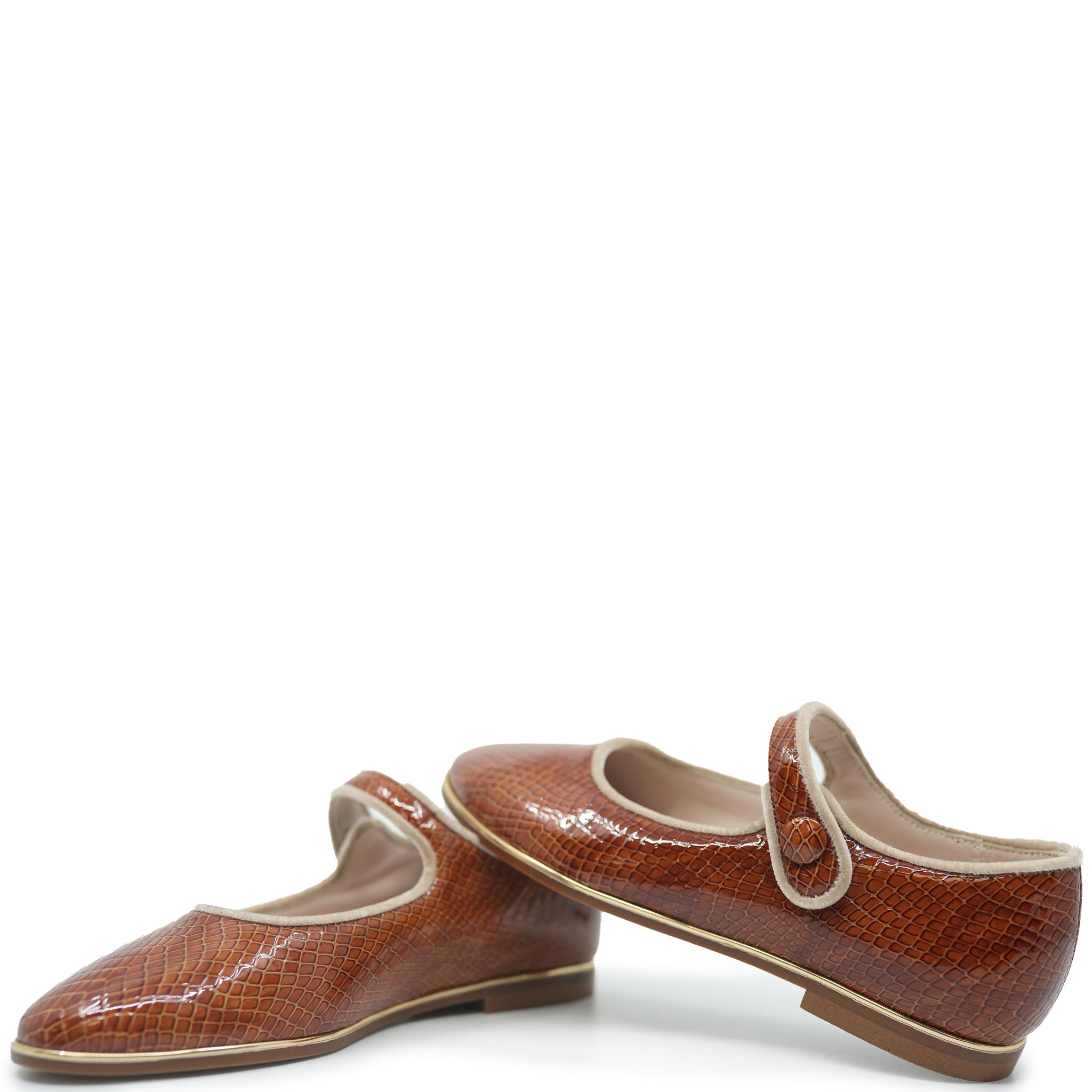 Beberlis Brown Snakeskin Pointed Toe Mary Jane Pumps - Elegant Women's Dress Shoes for Office, Party & Special Occasions