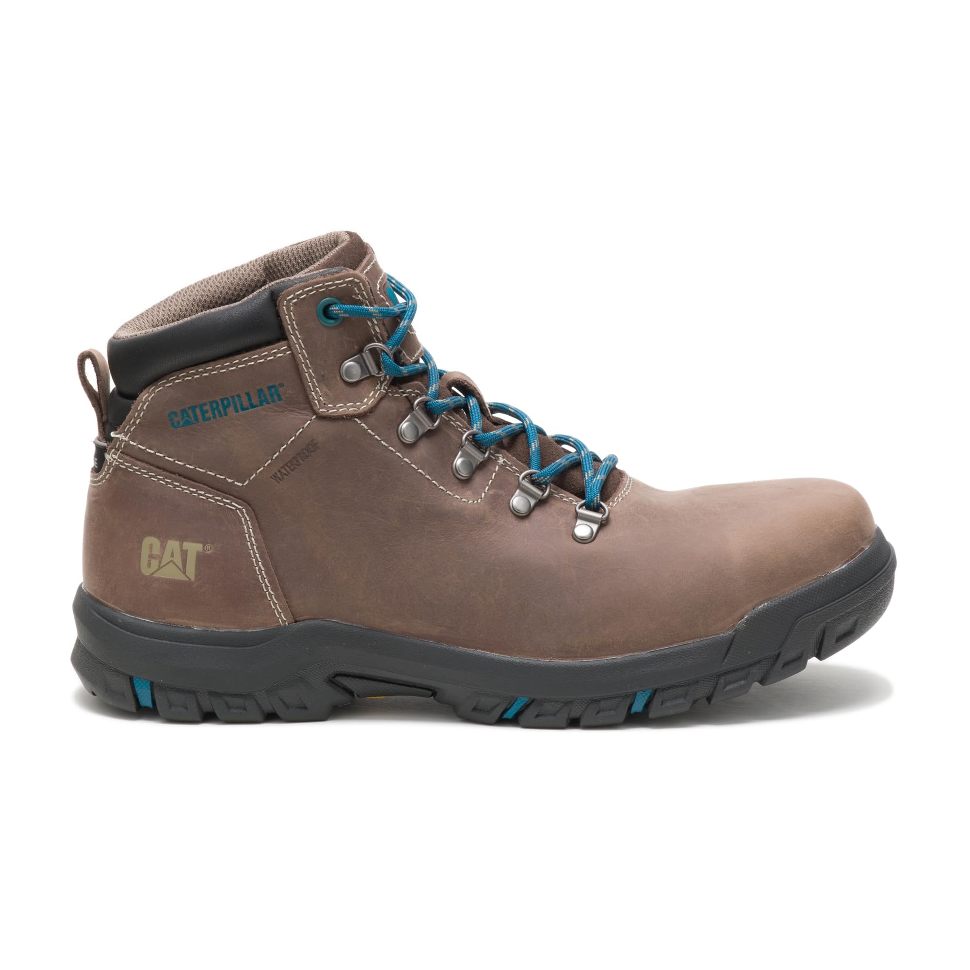 CAT Women's Mae Waterproof Steel Toe Work Boots - Slip Resistant Safety Shoes for Construction, Hiking & Outdoor Work