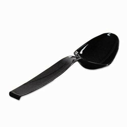 9-Inch Black Plastic Serving Spoons - Bulk Pack of 144 - Durable Kitchen Utensils for Cooking, Serving & Food Prep | Ideal for Restaurants, Catering & Home Kitchens