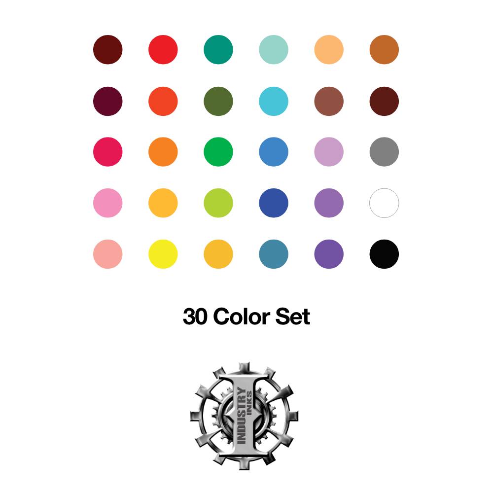 30-Color Professional Tattoo Ink Set - High-Quality Industry Inks for Artists (Various Sizes Available) - Perfect for Tattoo Shops, Body Art Studios & Professional Tattoo Artists
