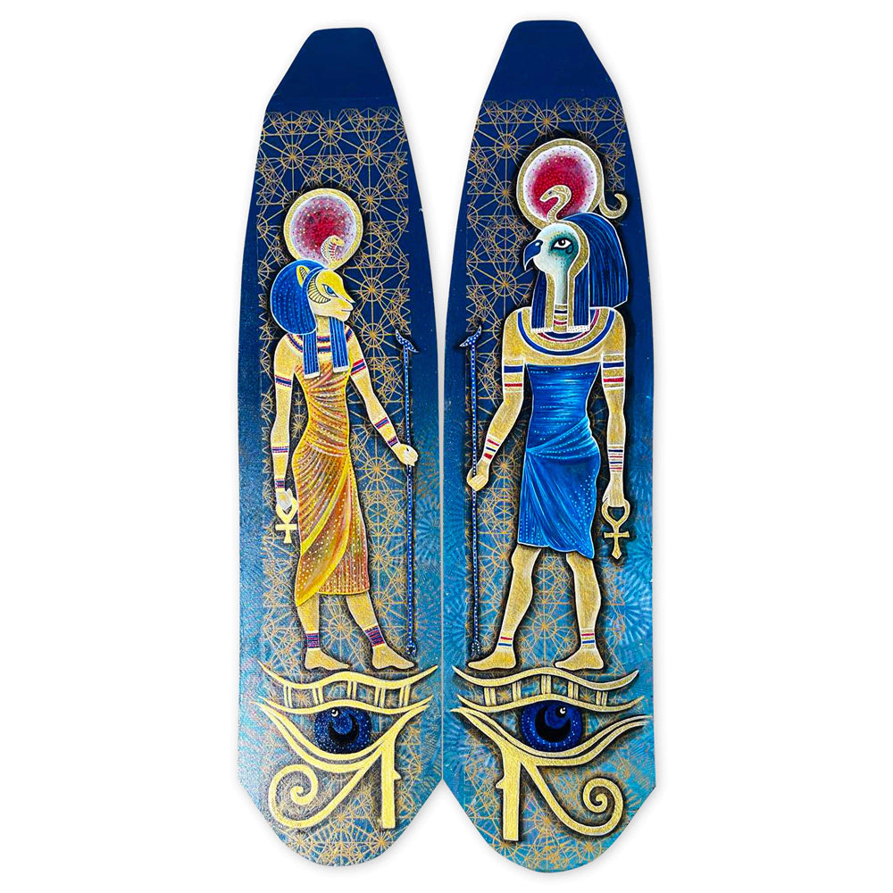 Custom Hand-Painted Free Diving Carbon Fin Blades by Naomi Gittoes | Professional Scuba & Spearfishing Gear for Ocean Adventures