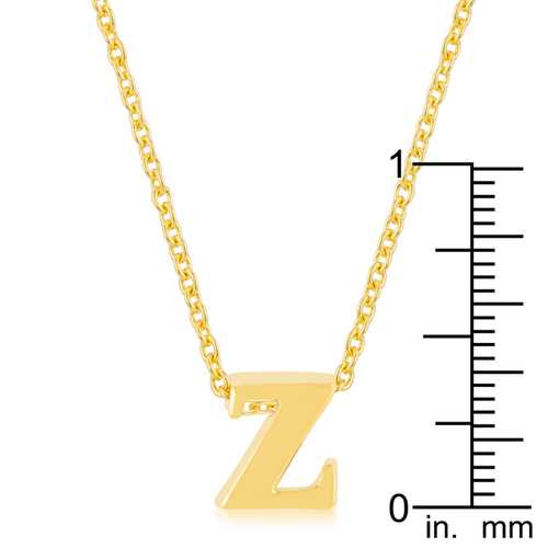 Golden Initial Z Pendant Necklace - Personalized Letter Z Jewelry for Women - Elegant Gold Plated Pendant for Gifts, Everyday Wear & Special Occasions