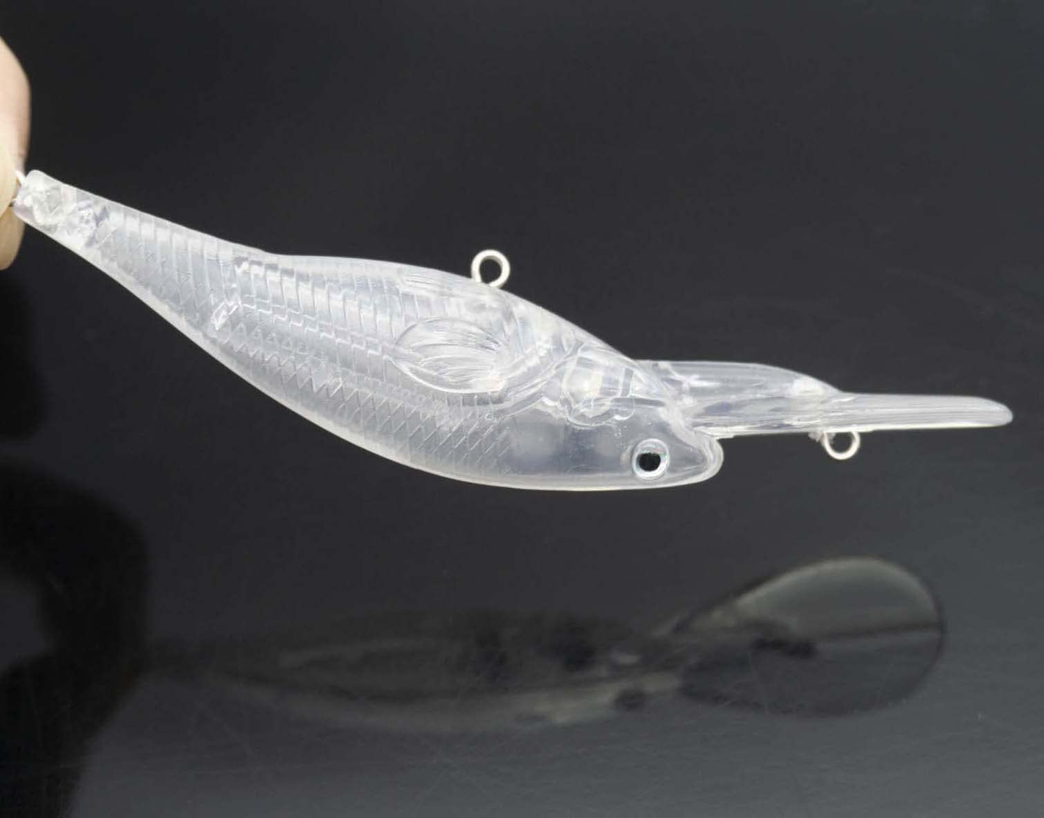 10PCS Unpainted Minnow Lures for Bass Pike Fishing - Deep Diving Crankbaits