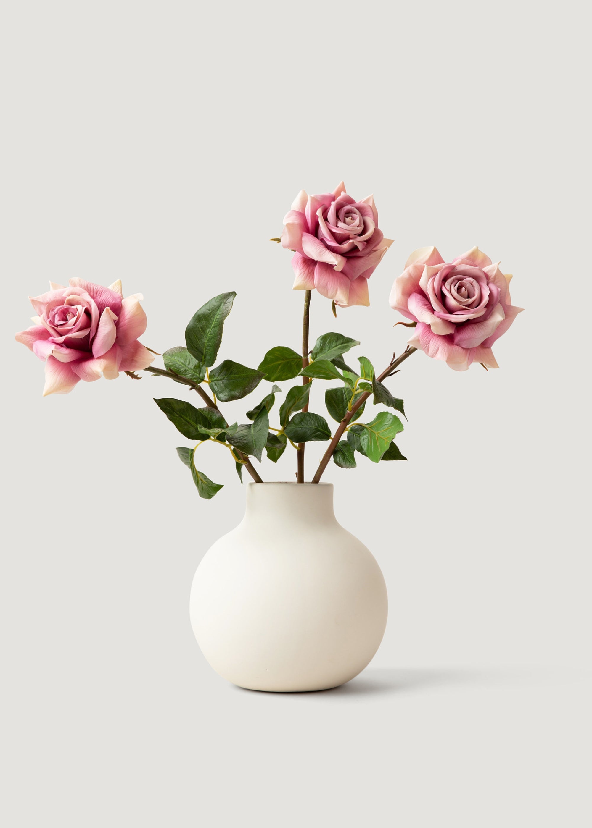 Creamy White Round Ceramic Vase - 8