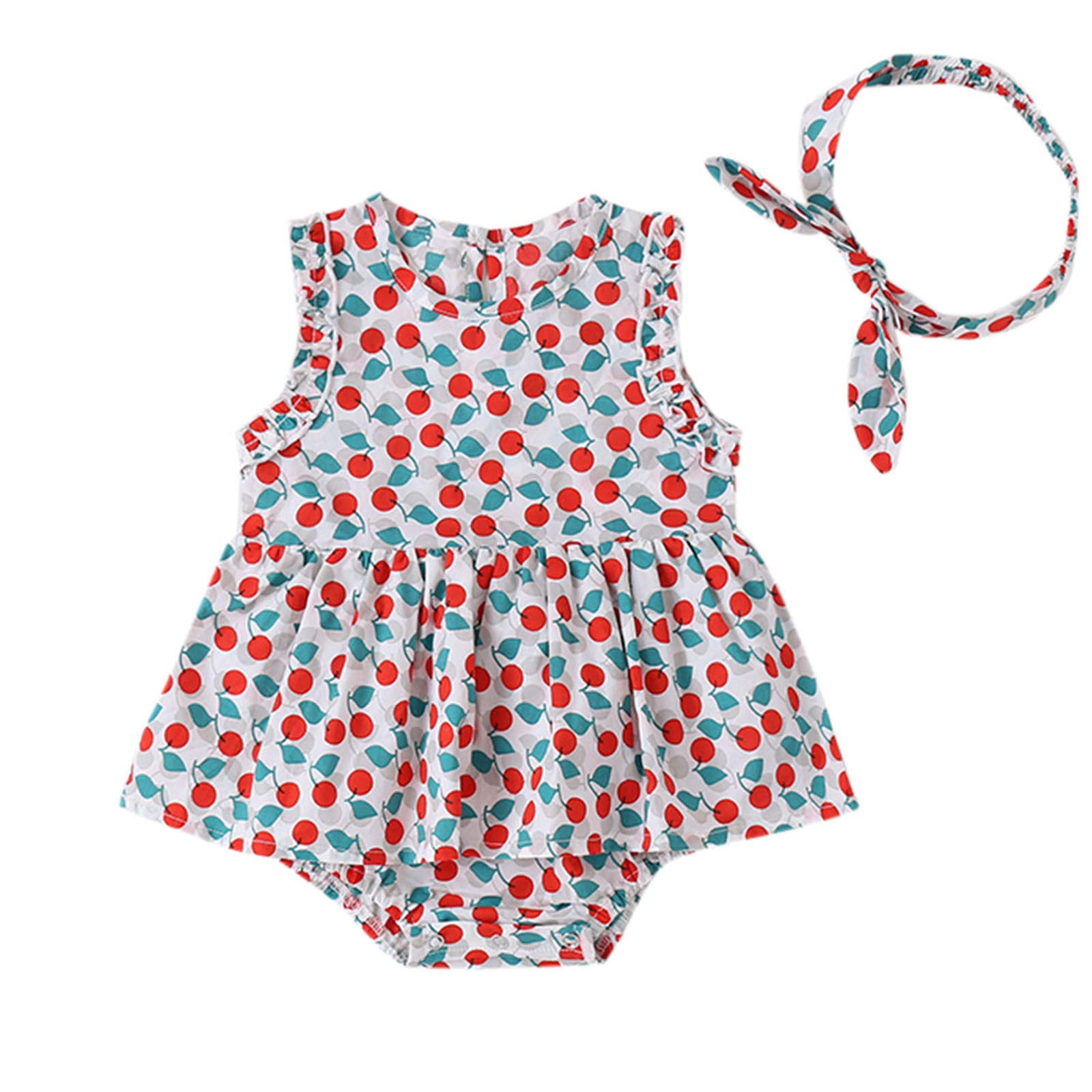 Baby Girls' Ruffled Romper Jumpsuit & Dress Set - Soft Winter Bodysuit for Infants | Perfect for Holiday Photos, Playdates & Special Occasions