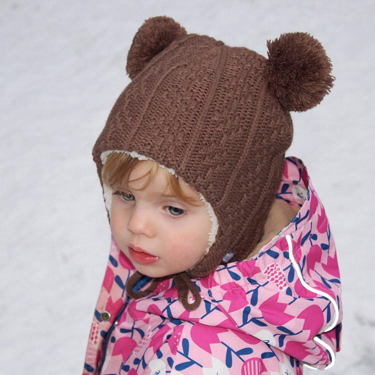 JAN & JUL Adorable Baby Bear Knit Winter Hats for Infants & Toddlers - Soft Warm Beanie for Cold Weather & Outdoor Activities