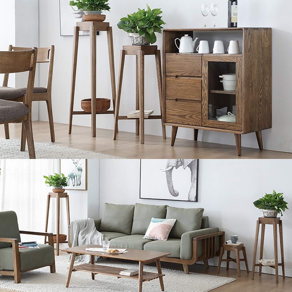 Lustar 2-Tier Wooden Plant Stand - Multifunctional Indoor/Outdoor Flower Shelf, Storage Rack & Display Shelf (100cm) - Perfect for Home, Garden, Patio, and Balcony Decor