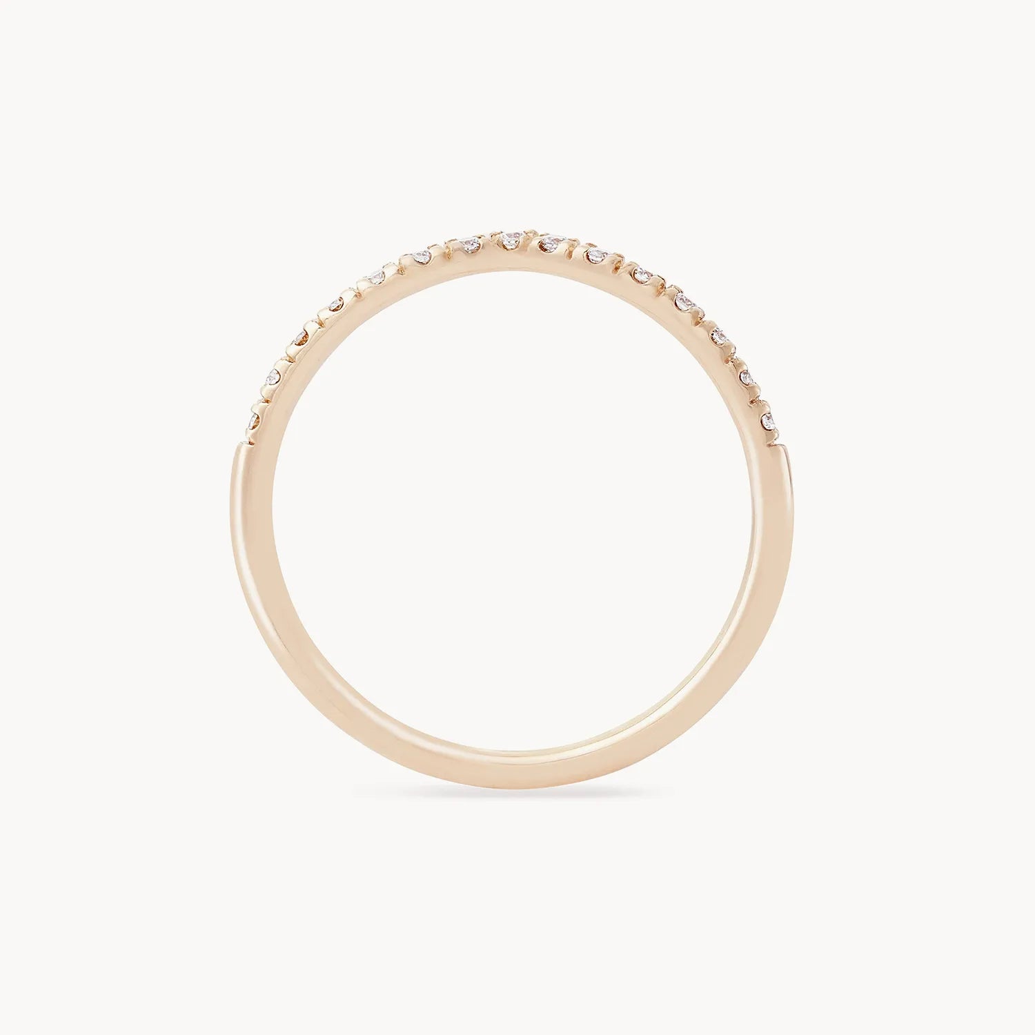 14K Rose Gold Eternity Band with White Diamonds - Elegant Wedding Ring for Women, Perfect for Anniversaries & Special Occasions