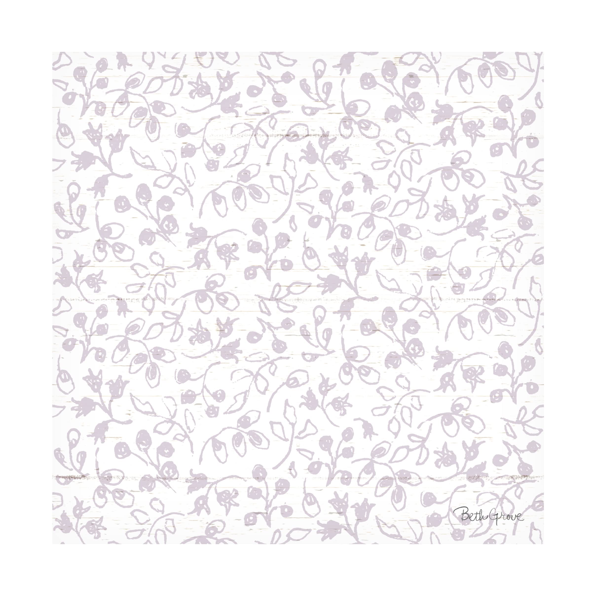 Beth Grove Farmhouse Cotton Pattern IIB Canvas Art Print - Rustic Home Decor for Living Room, Bedroom & Office - Trademark Fine Art