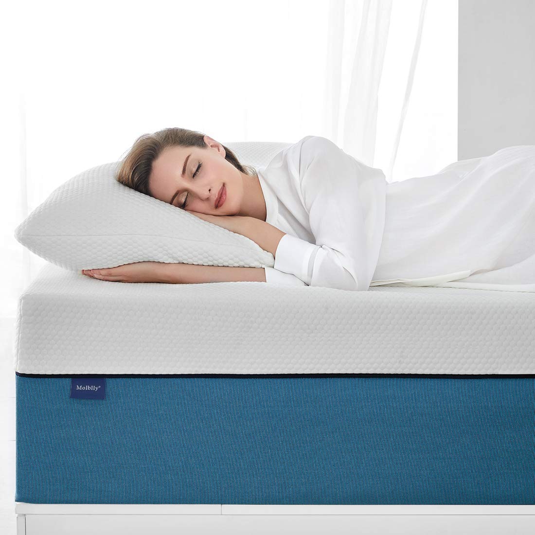 Molblly 6 Inch Cooling-Gel Memory Foam Twin Mattress in a Box - Breathable Bed Mattress for Cooler Sleep, Pressure Relief & Support - 39