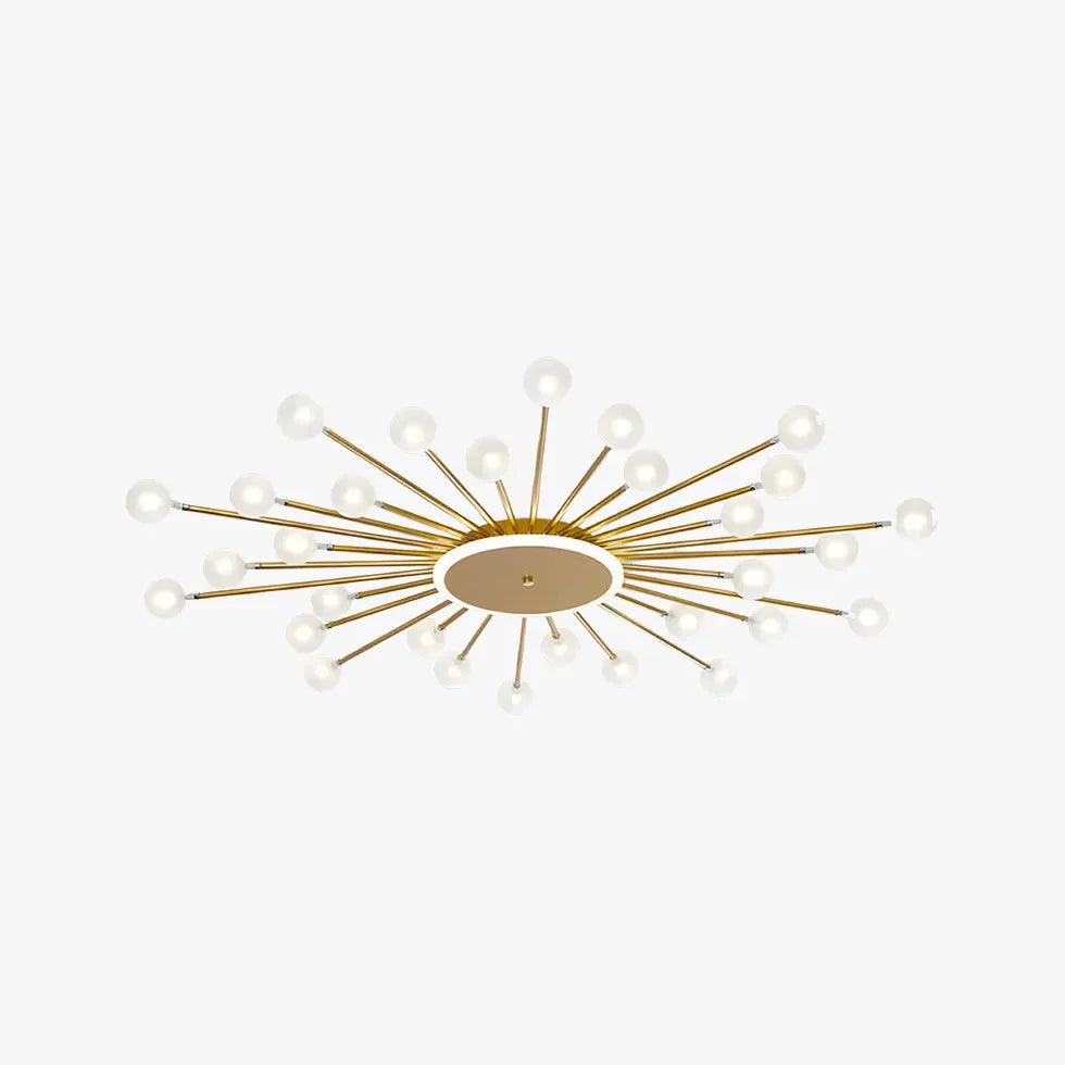 Modern Starburst Glass Pendant Light - Elegant Ceiling Fixture for Living Room, Dining Room & Bedroom - Energy Efficient LED Chandelier for Home Decor
