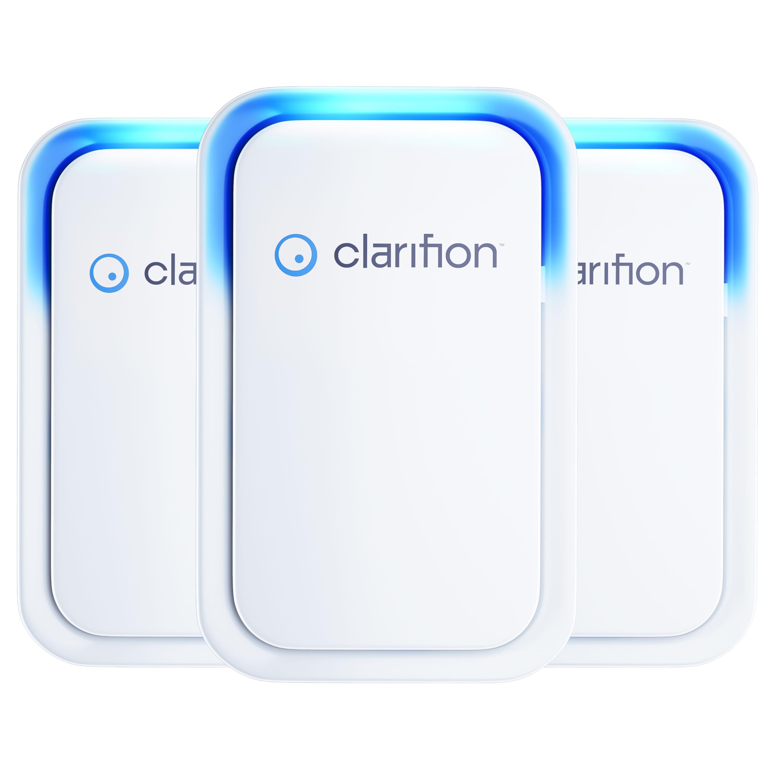 Clarifion - 3 Pack Negative Ion Air Purifiers for Home, Portable Air Ionizer with Quiet Operation - Filters Odors, Smoke, Dust & Pet Dander - Perfect for Bedroom, Office & Kitchen Use